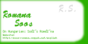 romana soos business card